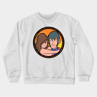 Lupin the third and Fujiko Mine round design Crewneck Sweatshirt